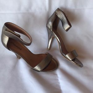 Metallic bronze/gold heels